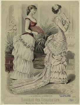 Костюмы дам — Период «натуральных форм» (~1877-1883)